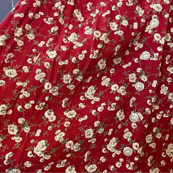 Vintage 90s Kathryn Deen New York Floral Button Down Maxi Dress Size L/XL - Picture 9 of 10